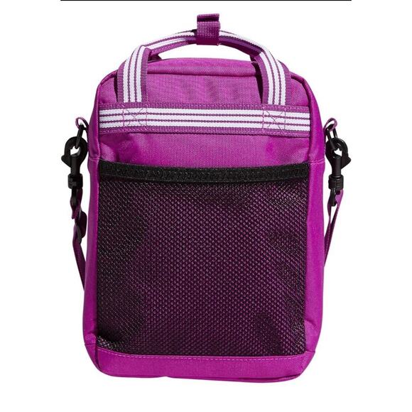 ADIDAS UNISEX INSULATED SQUAD LUNCH BAG WITH MULTIPLE CARRYING OPTIONS FUCHSIA - Picture 3 of 5